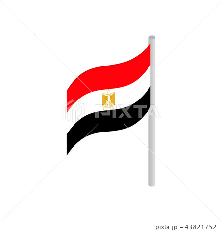 Flag of Egypt icon, isometric 3d style  43821752