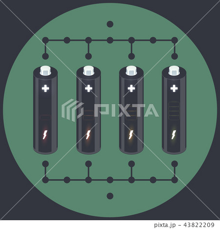 Vector battery element with charging indicator 43822209