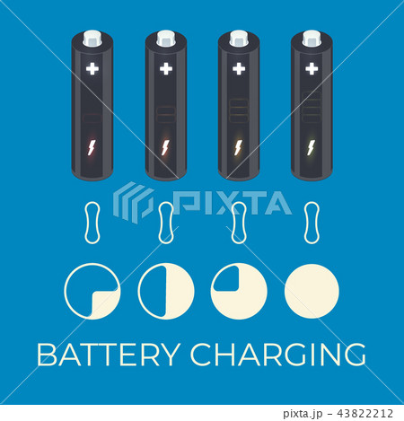 Charging status of battery element for infographic 43822212