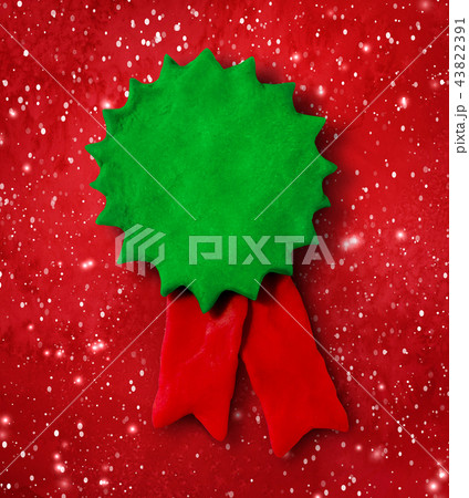 Plasticine figure of medal banner 43822391