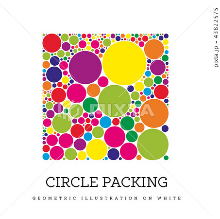 Download Circle packing. Geometric vector illustration....のイラスト素材 ...