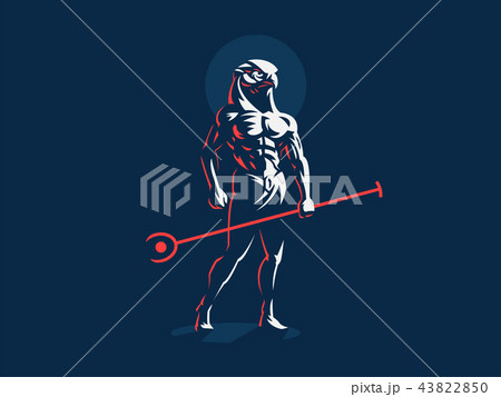 The Egyptian god Horus. Vector illustration. The Egyptian god Horus. Vector illustration. 43822850