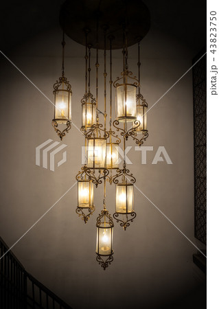 Close up classical chandelier light in vintage 43823750