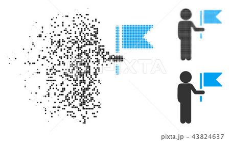 Dispersed Pixelated Halftone Child Commander Icon Dispersed Pixelated Halftone Child Commander Icon 43824637