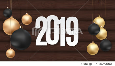 Happy New Year 2019 Background. Vector Illustration Happy New Year 2019 Background. Vector Illustration 43825608