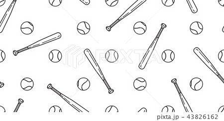 baseball Seamless pattern vector softball baseball 43826162