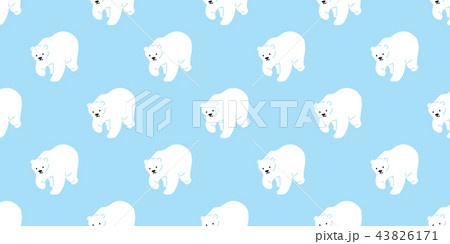 bear seamless pattern polar bear vector panda  43826171