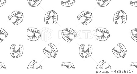 Dracula teeth seamless Halloween vector pattern Dracula teeth seamless Halloween vector pattern 43826217