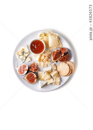 cheese plate with fruits 43826573