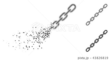Broken Dotted Halftone Chain Icon 43826819