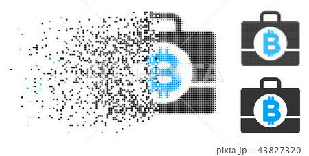 Destructed Pixelated Halftone Bitcoin Accounting Case Icon Destructed Pixelated Halftone Bitcoin Accounting Case Icon 43827320