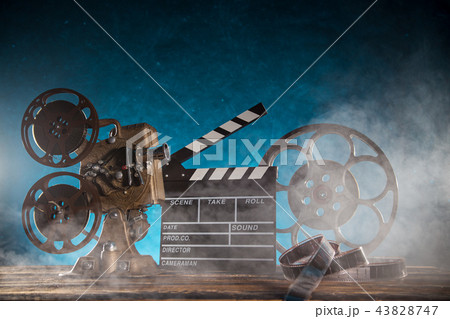 Old style movie projector, close-up. 43828747