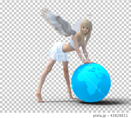 リアルな天使　perming3DCG　イラスト素材 43829811