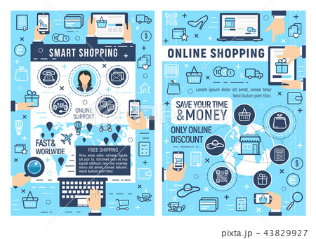 Online shopping and e-commerce business Online shopping and e-commerce business 43829927