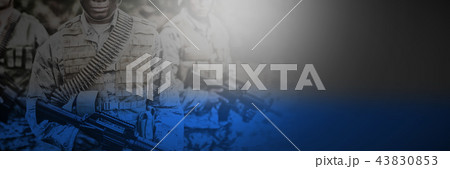 Portrait of military soldiers wearing uniforms during training 43830853