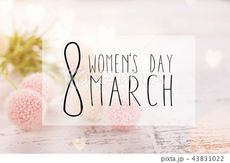 Flowers composition for Women's Day. Pink flowers on old white wooden background. Flowers composition for Women's Day. Pink flowers on old white wooden background. 43831022