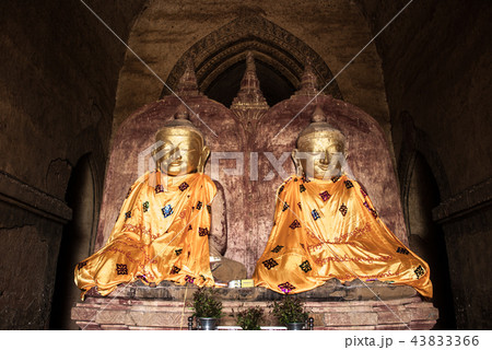 Sacred Twin Buddha images in the temple 43833366