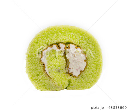 jam roll cakes isolated on white background jam roll cakes isolated on white background 43833660