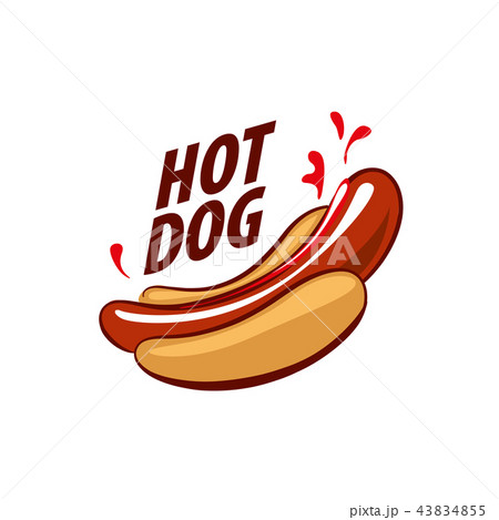 vector logo hot dog 43834855