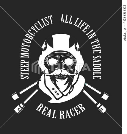 retro emblem motorcyclist 43836833