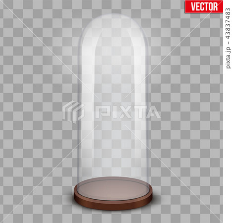 Glass dome on transparent background 43837483
