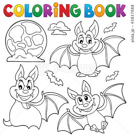 Coloring book bats theme collection 1 43837688