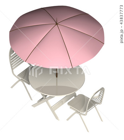 ガーデンパラソルのイラスト素材