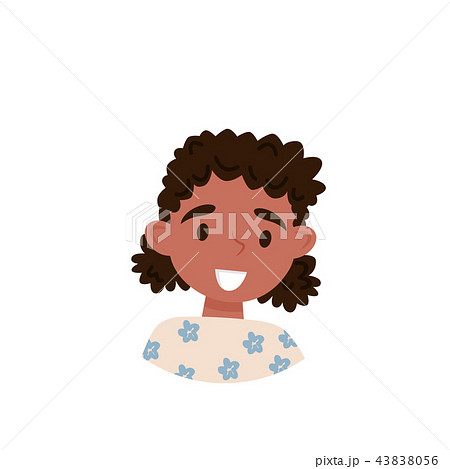 Lovely African American Girl Avatar Of Cute のイラスト素材