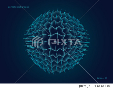 particle crossing waves in circle background 43838130