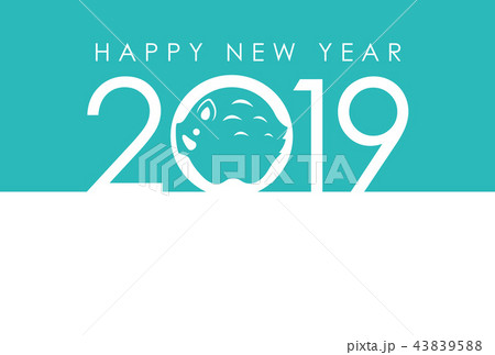 2019年 年賀状テンプレート 2019年 年賀状テンプレート 43839588