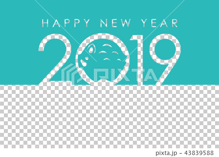 2019年 年賀状テンプレート 2019年 年賀状テンプレート 43839588