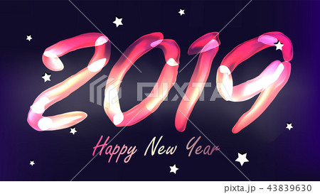 2019 Happy New Year Background Vector. Glow Neon Light. Numbers 2019. Christmas, New Year Poster 2019 Happy New Year Background Vector. Glow Neon Light. Numbers 2019. Christmas, New Year Poster 43839630