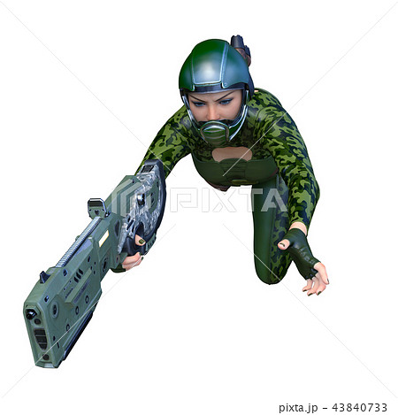 軍人　女性 軍人女性のイラスト素材 [43840733] - PIXTA