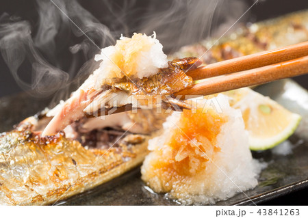 焼きたてサンマを食べる 焼きたてサンマを食べる 43841263