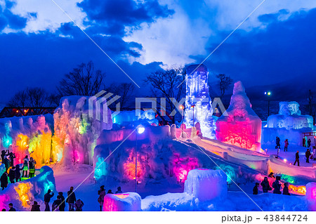 冬の北海道　2018 千歳・支笏湖氷濤まつり 43844724