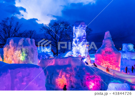 冬の北海道　2018 千歳・支笏湖氷濤まつり 43844726