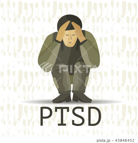 Ptsd Post Traumatic Stress Disorder のイラスト素材