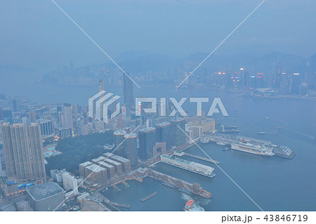 the TST aerial view with urban skyscrapers the TST aerial view with urban skyscrapers 43846719