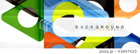 Circle and triangle abstract background 43847420