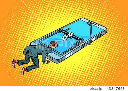 man trapped in a mousetrap smartphone man trapped in a mousetrap smartphone 43847663