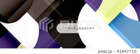 Geometric squares abstract banner. Vector illustration for business brochure or flyer, presentation 43847710