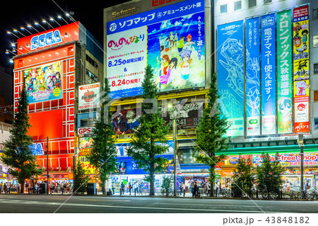 東京 秋葉原 夜の電気街 東京 秋葉原 夜の電気街 43848182