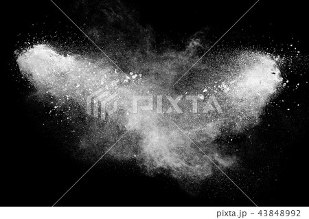 Bizarre forms of white powder explosion cloud Bizarre forms of white powder explosion cloud 43848992
