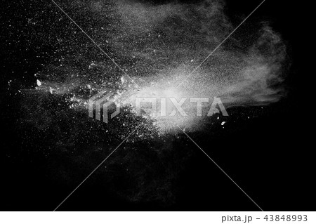 Bizarre forms of white powder explosion cloud 43848993