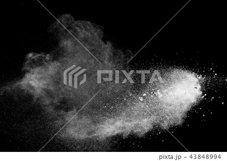 Bizarre forms of white powder explosion cloud Bizarre forms of white powder explosion cloud 43848994