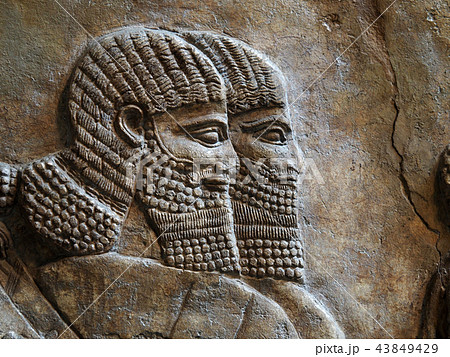 古代アッシリア レリーフの写真素材 [43849429] - PIXTA