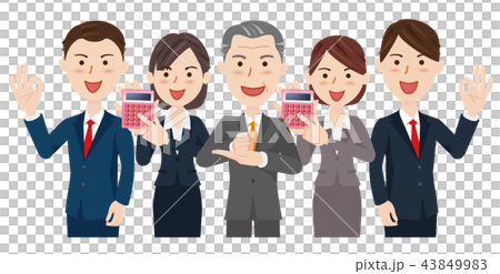 男女　ビジネスチーム 43849983