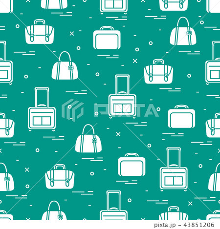 Cute seamless pattern with different bag and 43851206