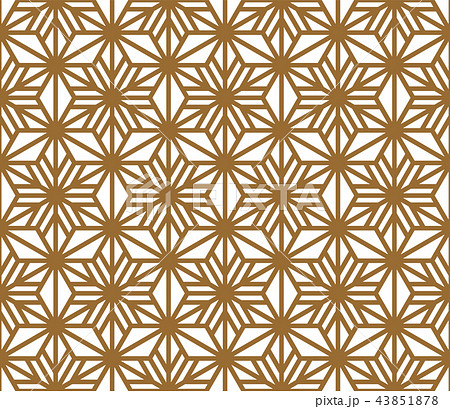 Seamless pattern based on ornament Kumiko. 43851878