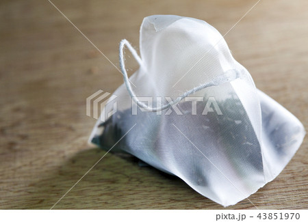 Single bag of elite tea in silk fabric packing on  43851970